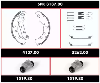 Комплект тормозов, барабанный тормозной механизм WOKING SPK 3137.00