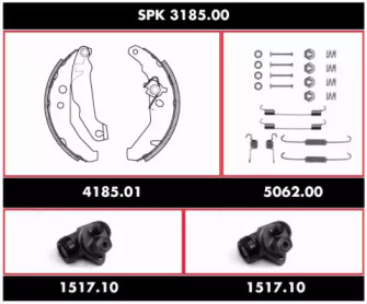 Комплект тормозов, барабанный тормозной механизм WOKING SPK 3185.00