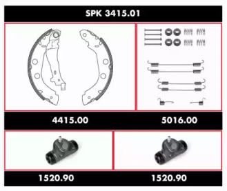 Комплект тормозов, барабанный тормозной механизм WOKING SPK 3415.01