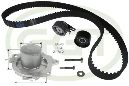 Водяной насос + комплект зубчатого ремня GGT KPA20032