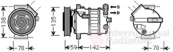 Компрессор, кондиционер VAN WEZEL 0100K131