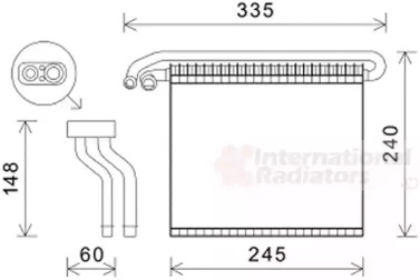 Испаритель, кондиционер VAN WEZEL 1800V457