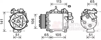 Компрессор VAN WEZEL 2500K263