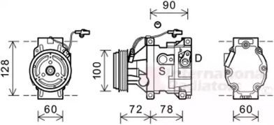 Компрессор, кондиционер VAN WEZEL 2700K253