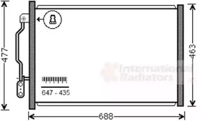 Конденсатор, кондиционер VAN WEZEL 30005605