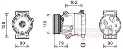 Компрессор VAN WEZEL 4300K474