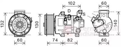 Компрессор VAN WEZEL 5300K607