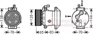 Компрессор, кондиционер VAN WEZEL 8100K095