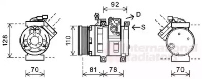 Компрессор, кондиционер VAN WEZEL 8100K100