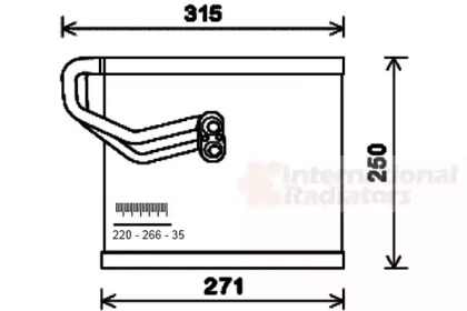 Испаритель, кондиционер VAN WEZEL 8200V271