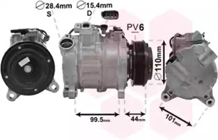 Компрессор, кондиционер VAN WEZEL 0600K493