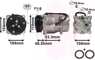 Компрессор VAN WEZEL 0900K161