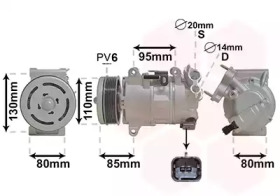 Компрессор, кондиционер VAN WEZEL 0901K700