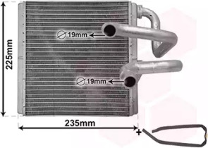 Теплообменник, отопление салона VAN WEZEL 13006410