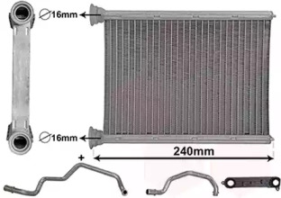Теплообменник, отопление салона VAN WEZEL 13006417