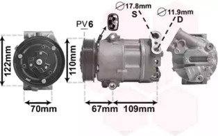 Компрессор VAN WEZEL 1700K408