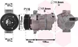 Компрессор VAN WEZEL 1700K446