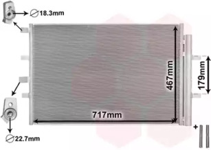 Конденсатор, кондиционер VAN WEZEL 18015703