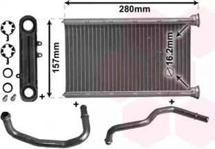 Теплообменник, отопление салона VAN WEZEL 21006069