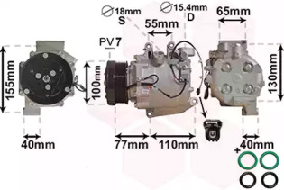 Компрессор VAN WEZEL 2500K208