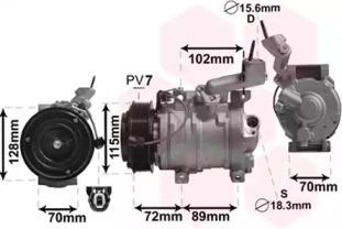 Компрессор VAN WEZEL 2500K270