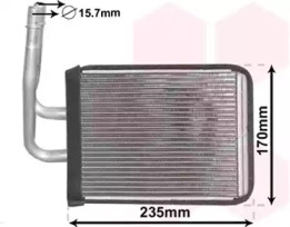 Теплообменник, отопление салона VAN WEZEL 27006268