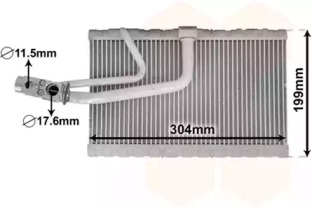 Испаритель, кондиционер VAN WEZEL 3000V641