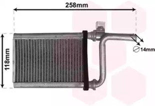 Теплообменник, отопление салона VAN WEZEL 32006254