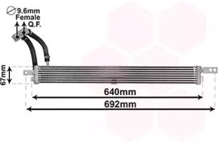 масляный радиатор, двигательное масло VAN WEZEL 37003675