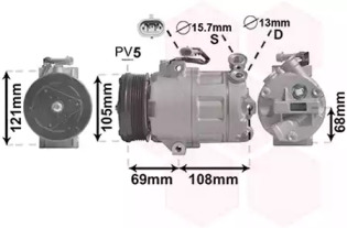 Компрессор VAN WEZEL 3700K138