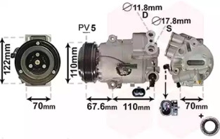 Компрессор VAN WEZEL 3700K606