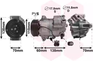 Компрессор VAN WEZEL 3700K607