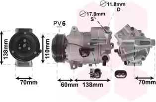 Компрессор VAN WEZEL 3700K616