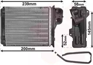 Теплообменник, отопление салона VAN WEZEL 43006398