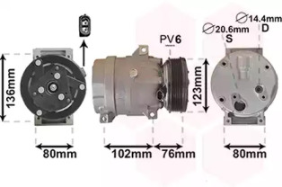 Компрессор VAN WEZEL 4300K069