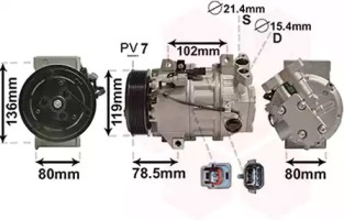 Компрессор, кондиционер VAN WEZEL 4300K620