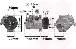 Компрессор VAN WEZEL 5200K140