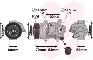 Компрессор VAN WEZEL 5300K627