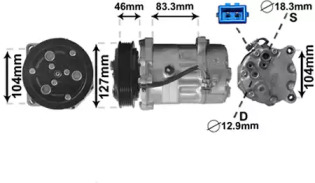 Компрессор VAN WEZEL 5800K050