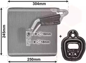 Испаритель, кондиционер VAN WEZEL 5800V387