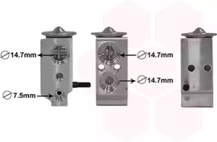Расширительный клапан, кондиционер VAN WEZEL 82001300