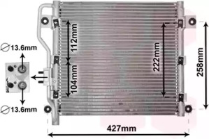 Конденсатор, кондиционер VAN WEZEL 82005376