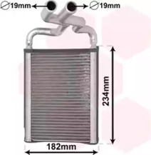 Теплообменник, отопление салона VAN WEZEL 82006375