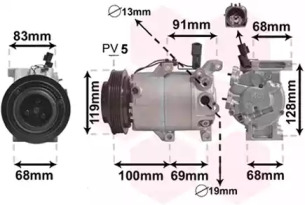 Компрессор VAN WEZEL 8300K144