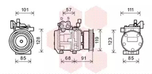 Компрессор, кондиционер VAN WEZEL 8300K155