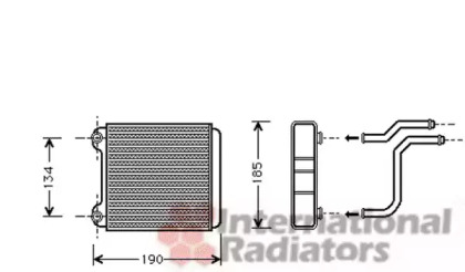 Теплообменник, отопление салона VAN WEZEL 03006183