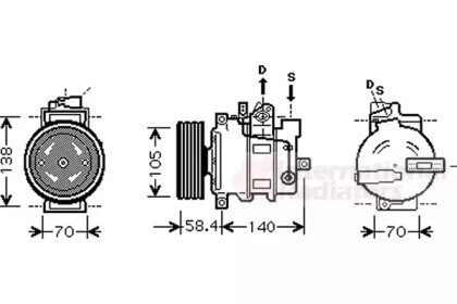 Компрессор VAN WEZEL 0300K262