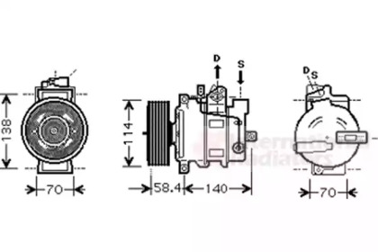 Компрессор, кондиционер VAN WEZEL 0300K274