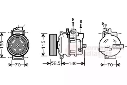 Компрессор VAN WEZEL 0300K284