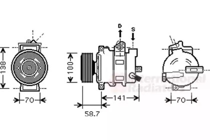 Компрессор VAN WEZEL 0300K287